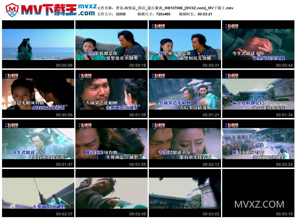 贾青-痴情冢_国语_流行歌曲_MB107098